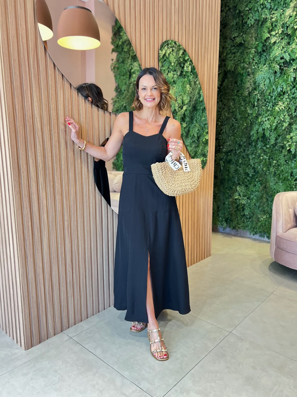 Vestido Sucesso em Tecido Marrante, Preto