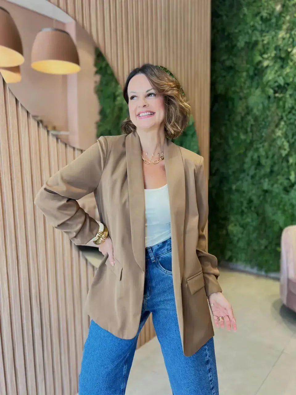 Blazer Forrado, Marrom