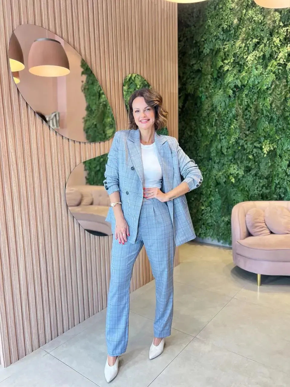 Blazer em Xadrez Azul (Envios e retiradas a partir de 10/03)