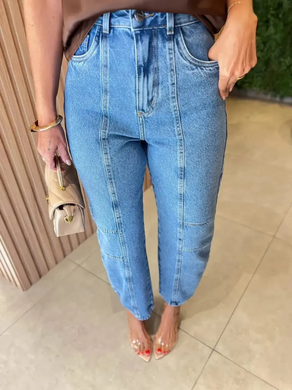Calça Jeans Clara Ballon Trama