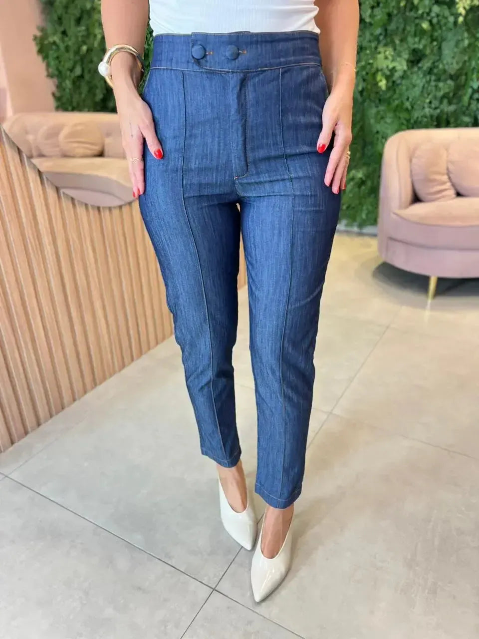 Calça Jeans Skinny 2 Botões