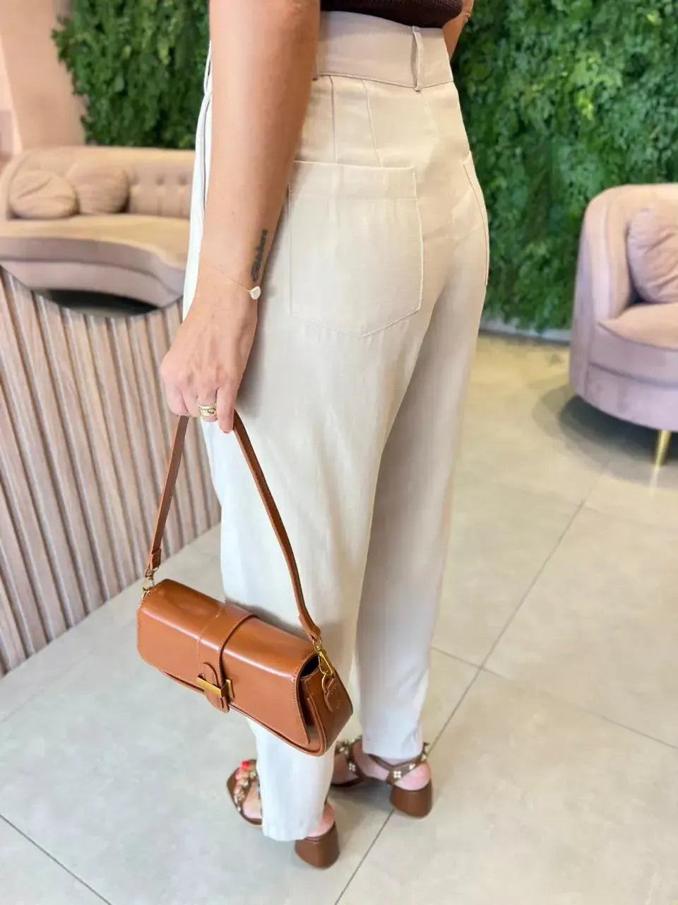 Calça Marrante Reta, Cru 24078
