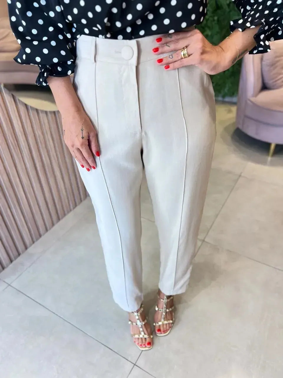 Calça Marrante Reta, Cru