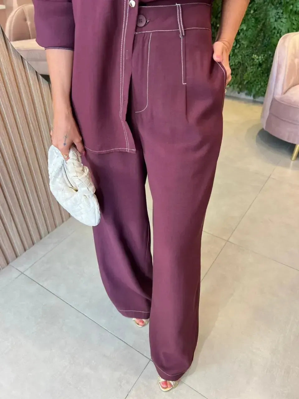 Calça Pespontado, Marsala