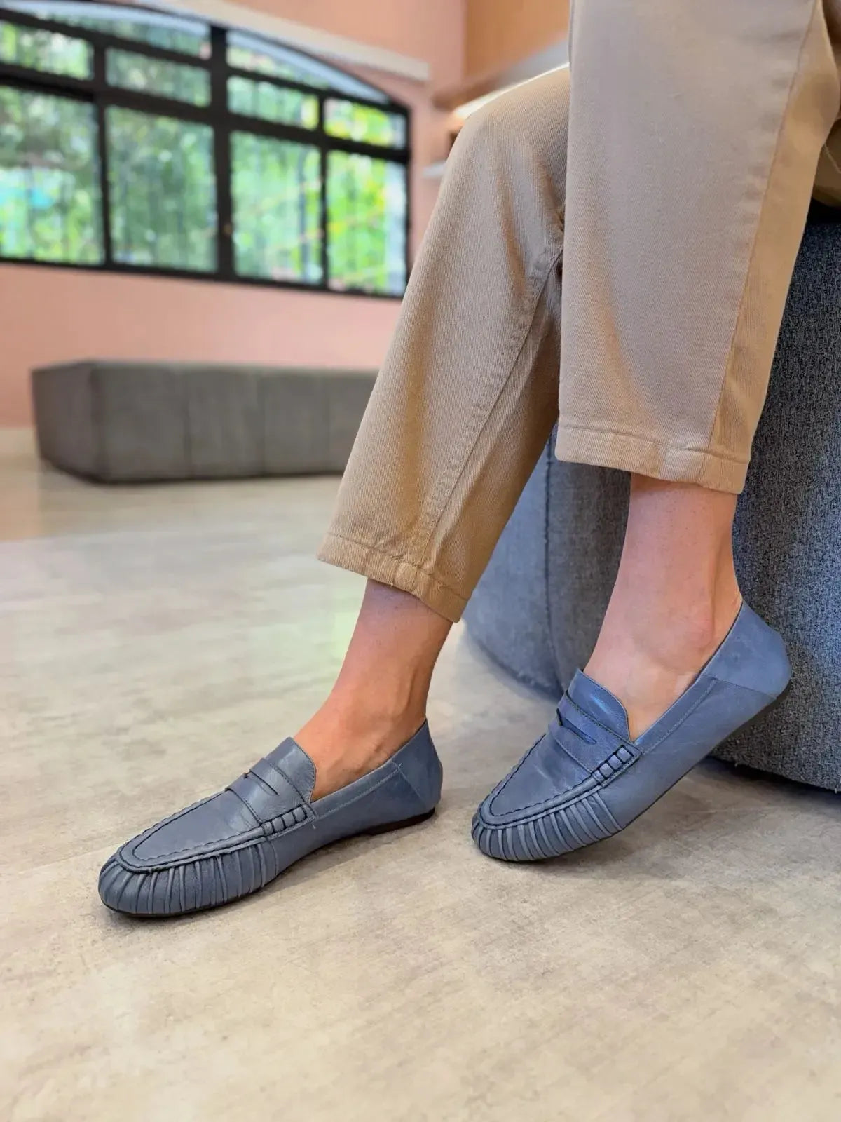 Mocassim Iara, Azul Jeans