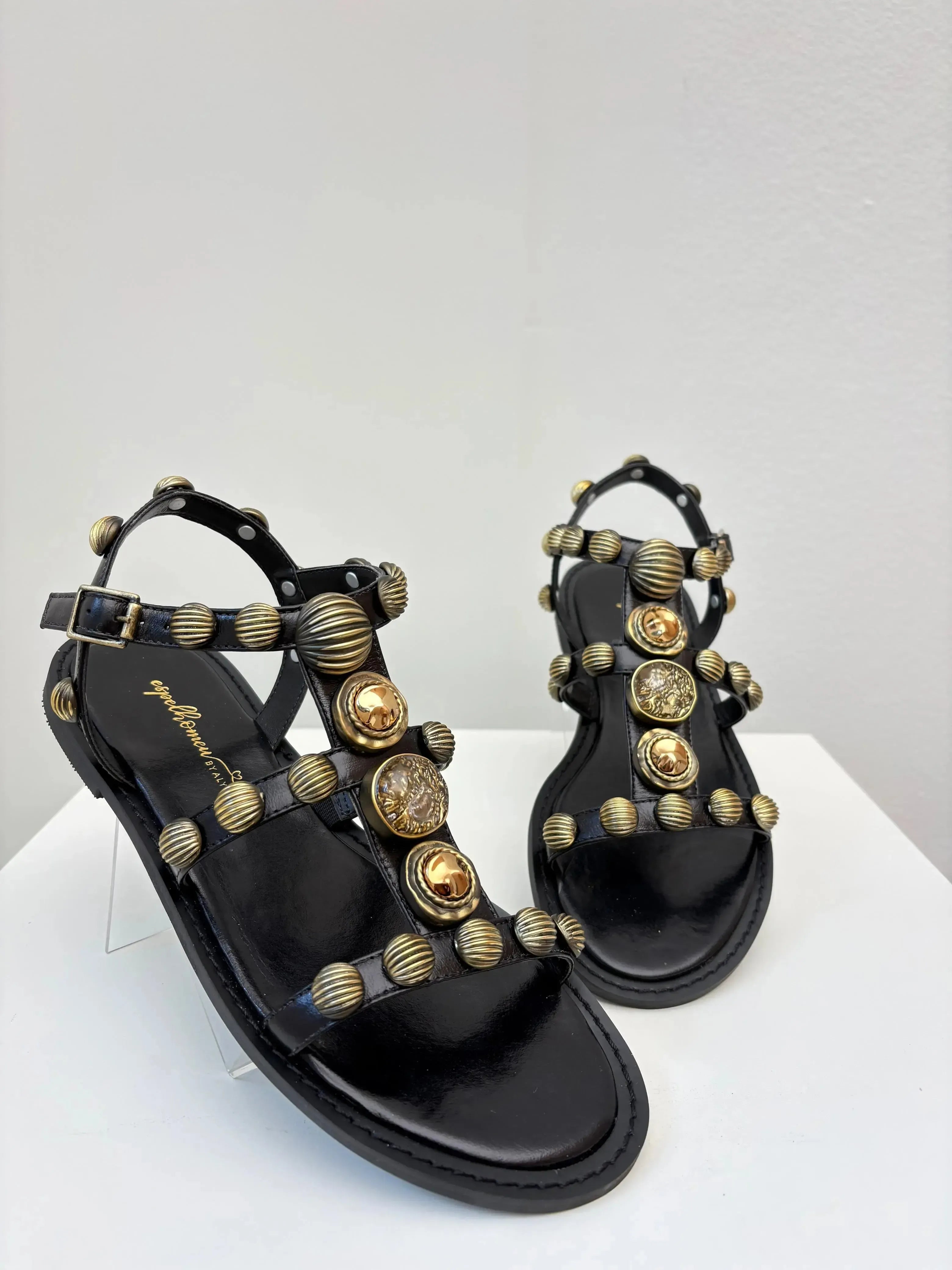 Rasteira Agnes, Preta