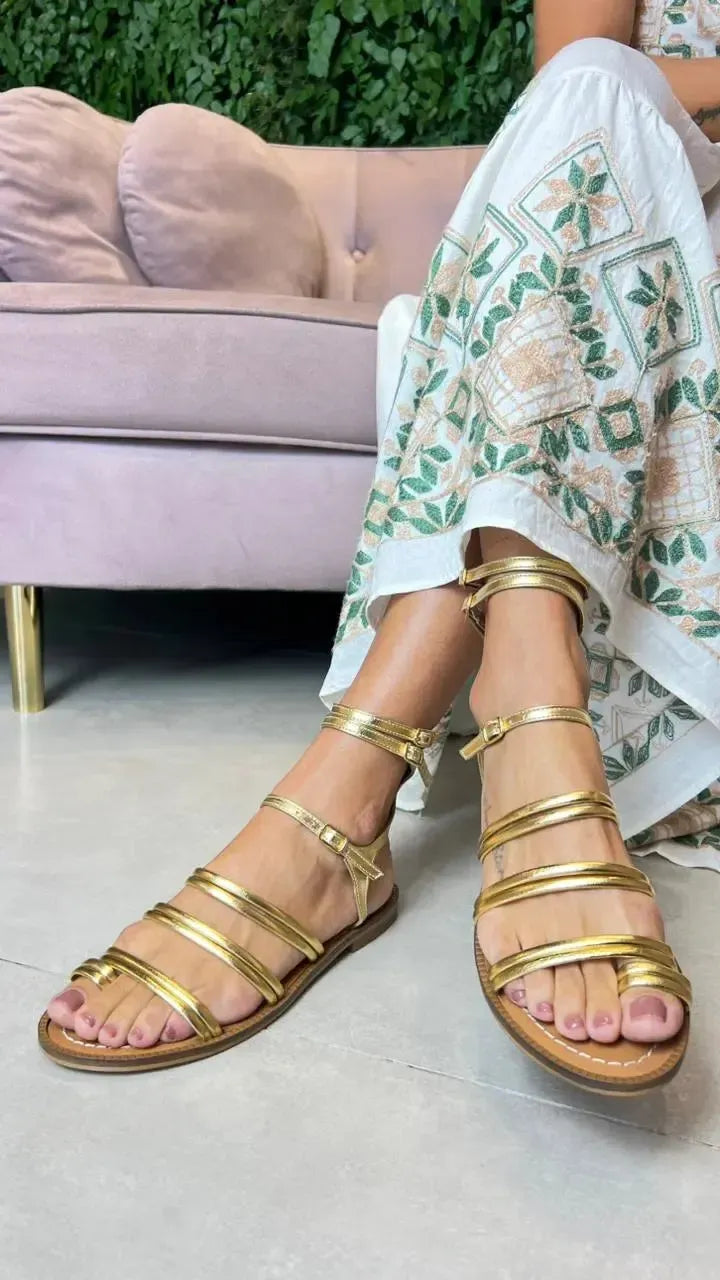 Rasteira Aly 501, Dourada