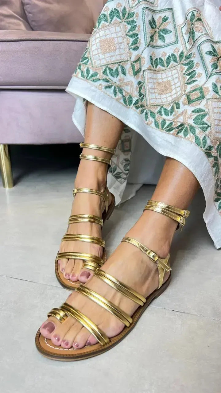 Rasteira Aly 501, Dourada