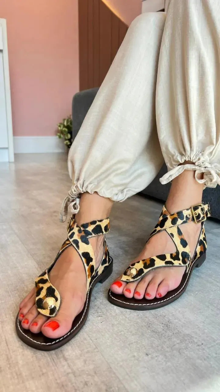 Rasteira Espelho, Animal Print