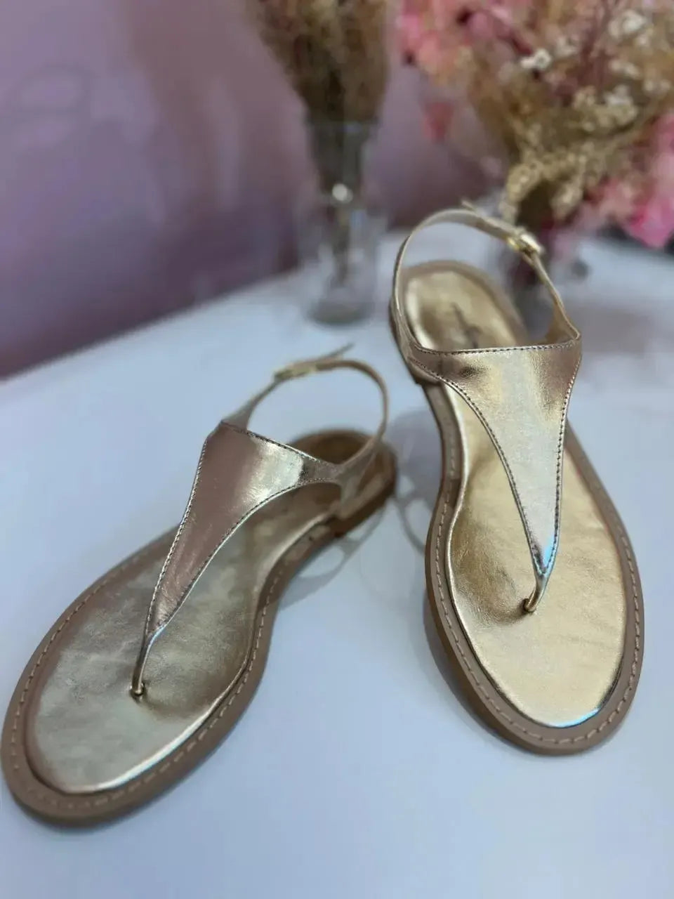 Rasteira Florença, Ouro Light