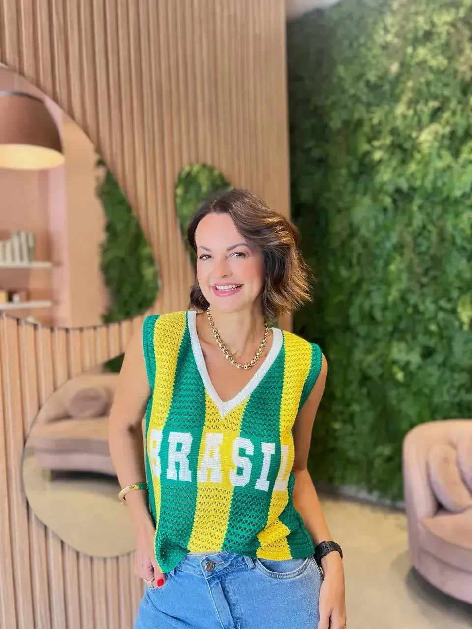 Regata Brasil em Tricô