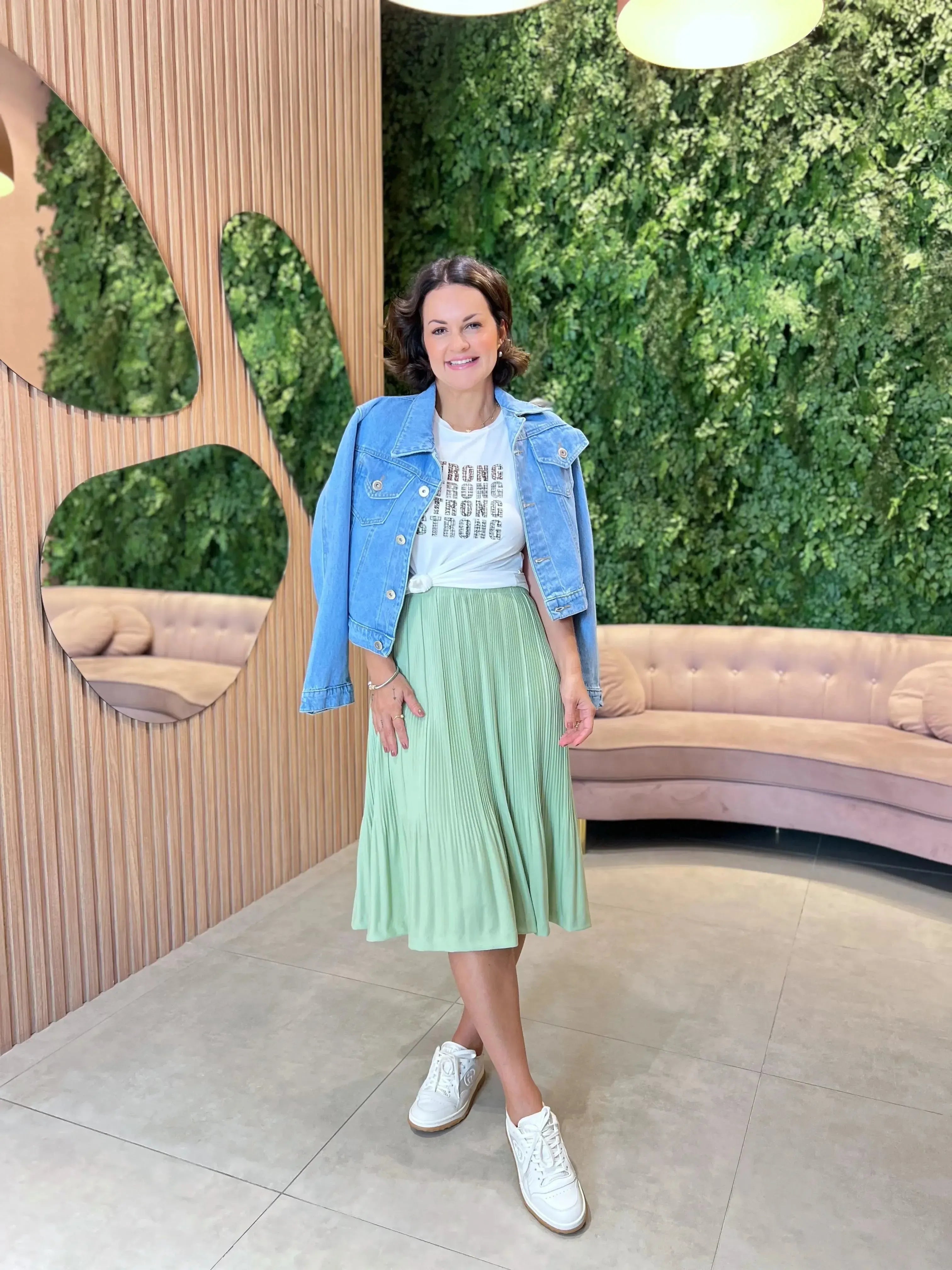 Saia Plissada, A Nossa Queridinha, Verde Menta