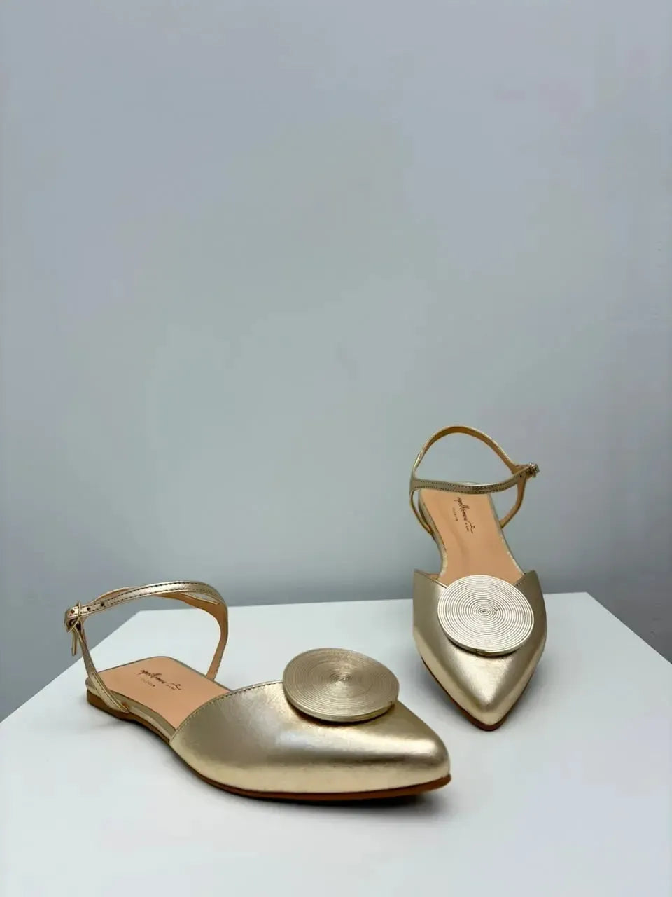 Sapatilha Slingback Clara, Ouro Light