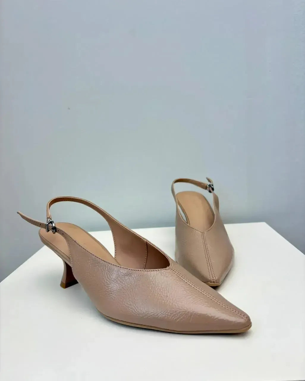 Scarpin Aline Slingback, Nude