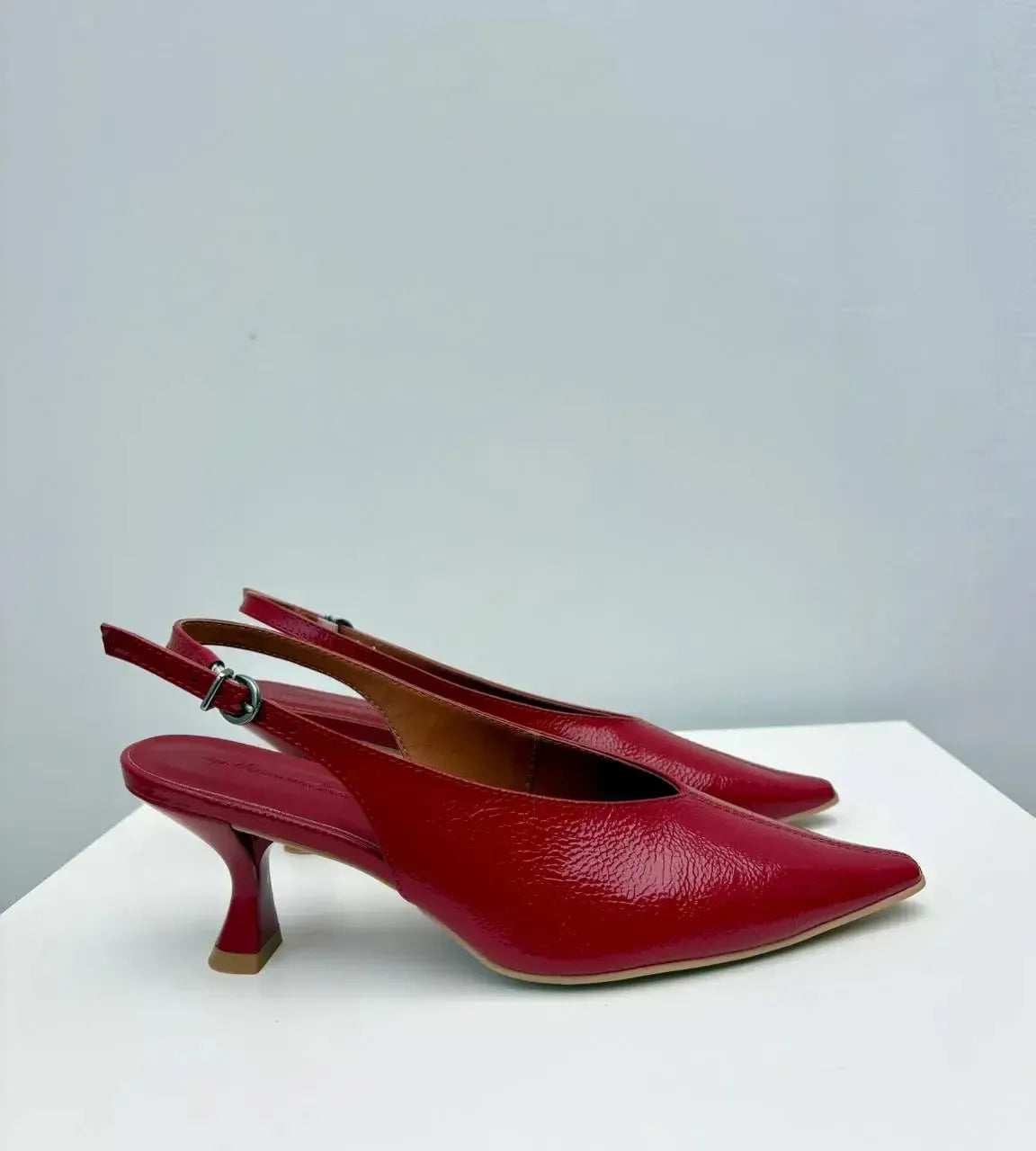Scarpin Aline Slingback, Vermelho Cereja