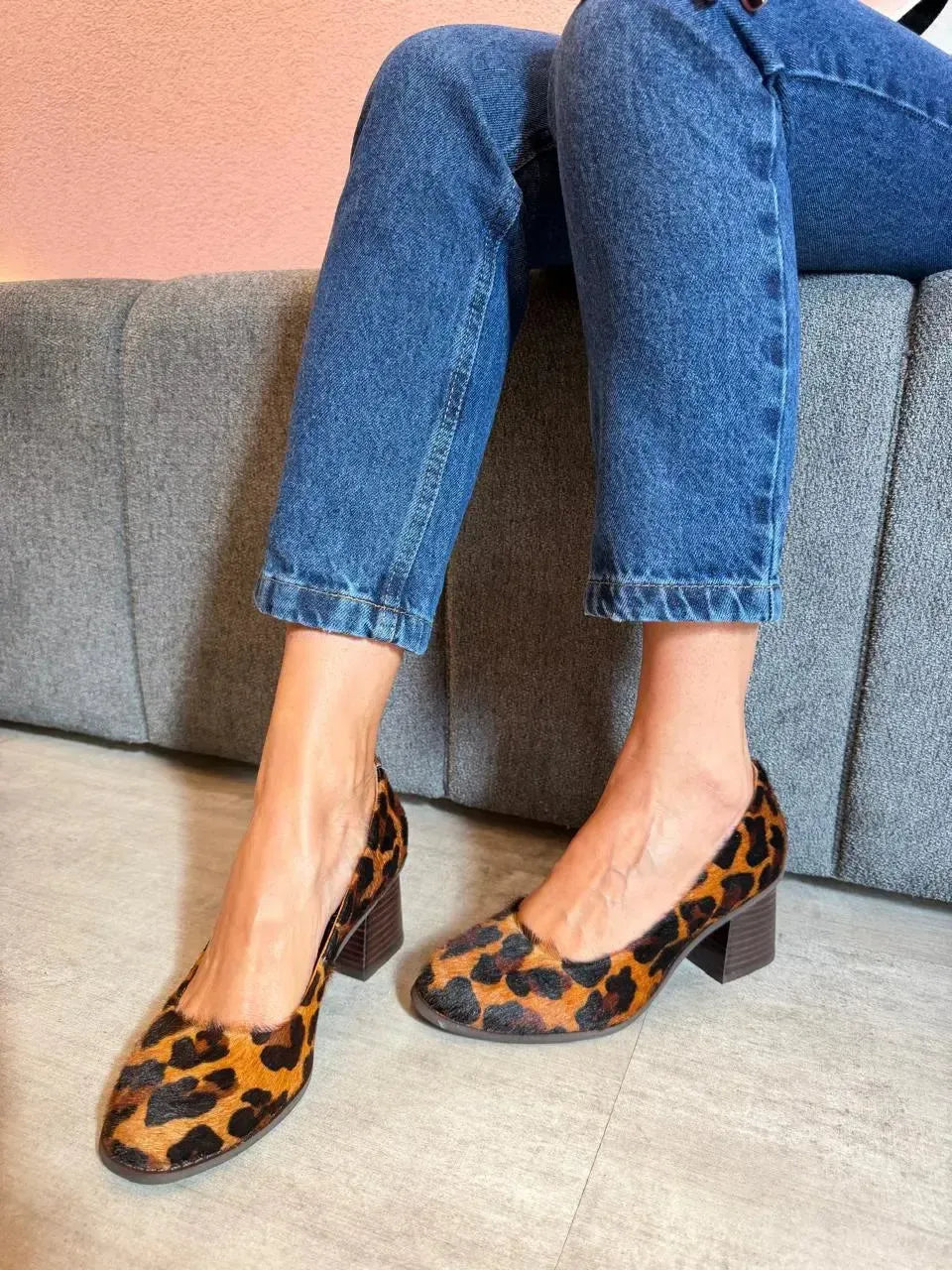 Scarpin Ester, Animal Print