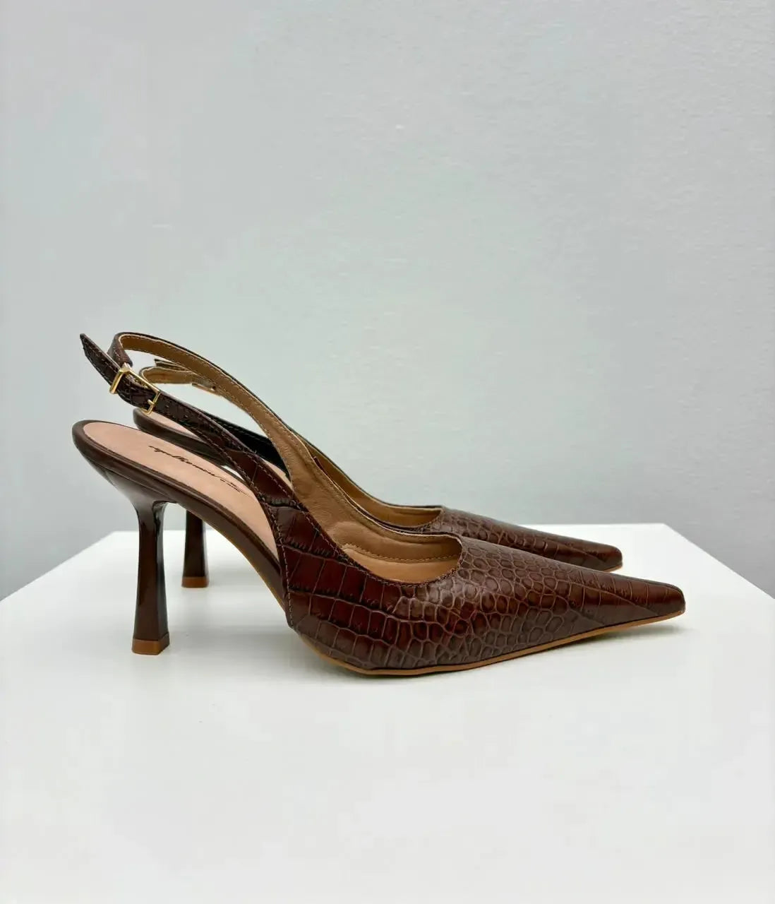 Scarpin Lorena, Croco Marrom