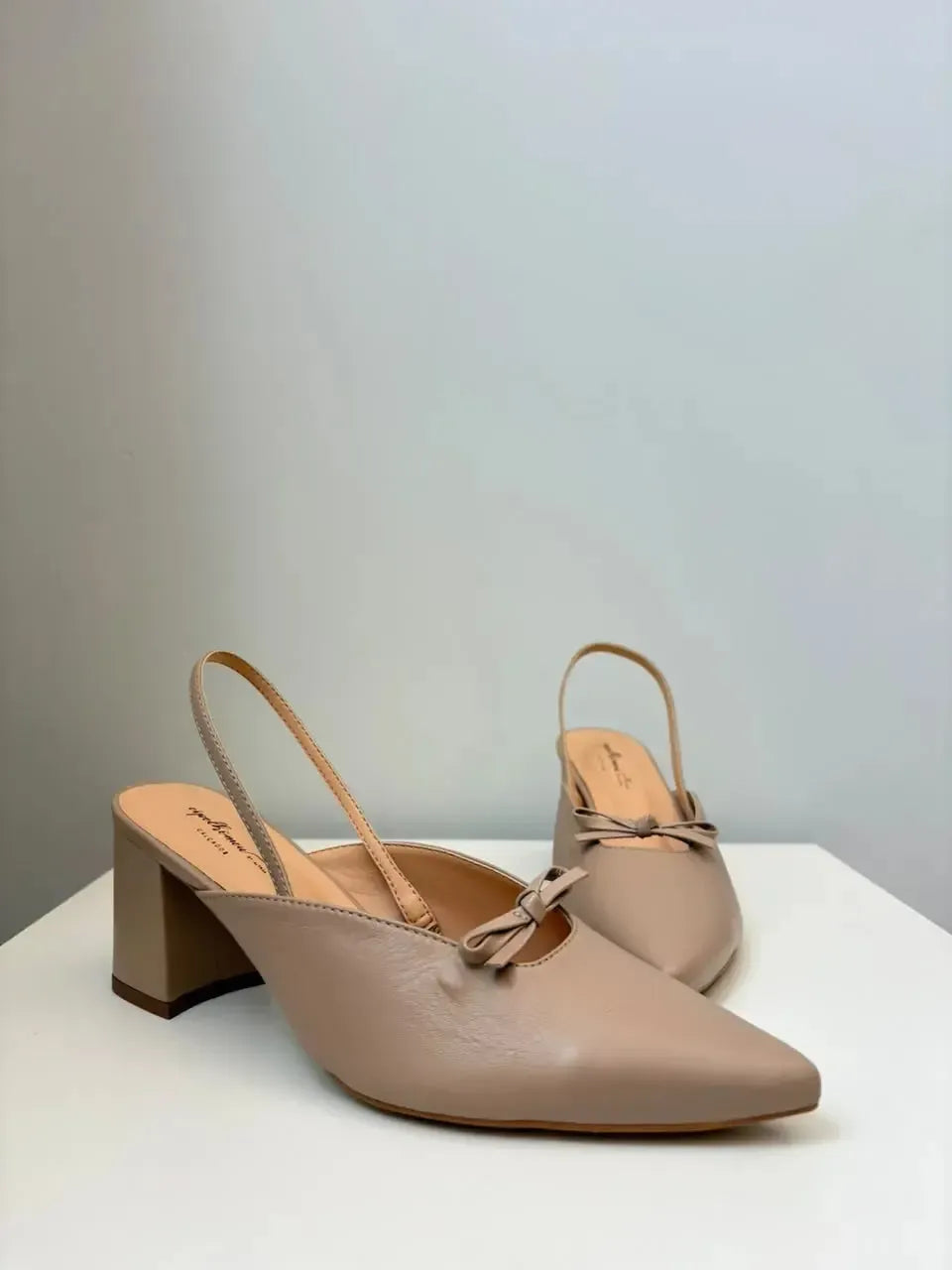 Scarpin Slingback Cecília, Nude