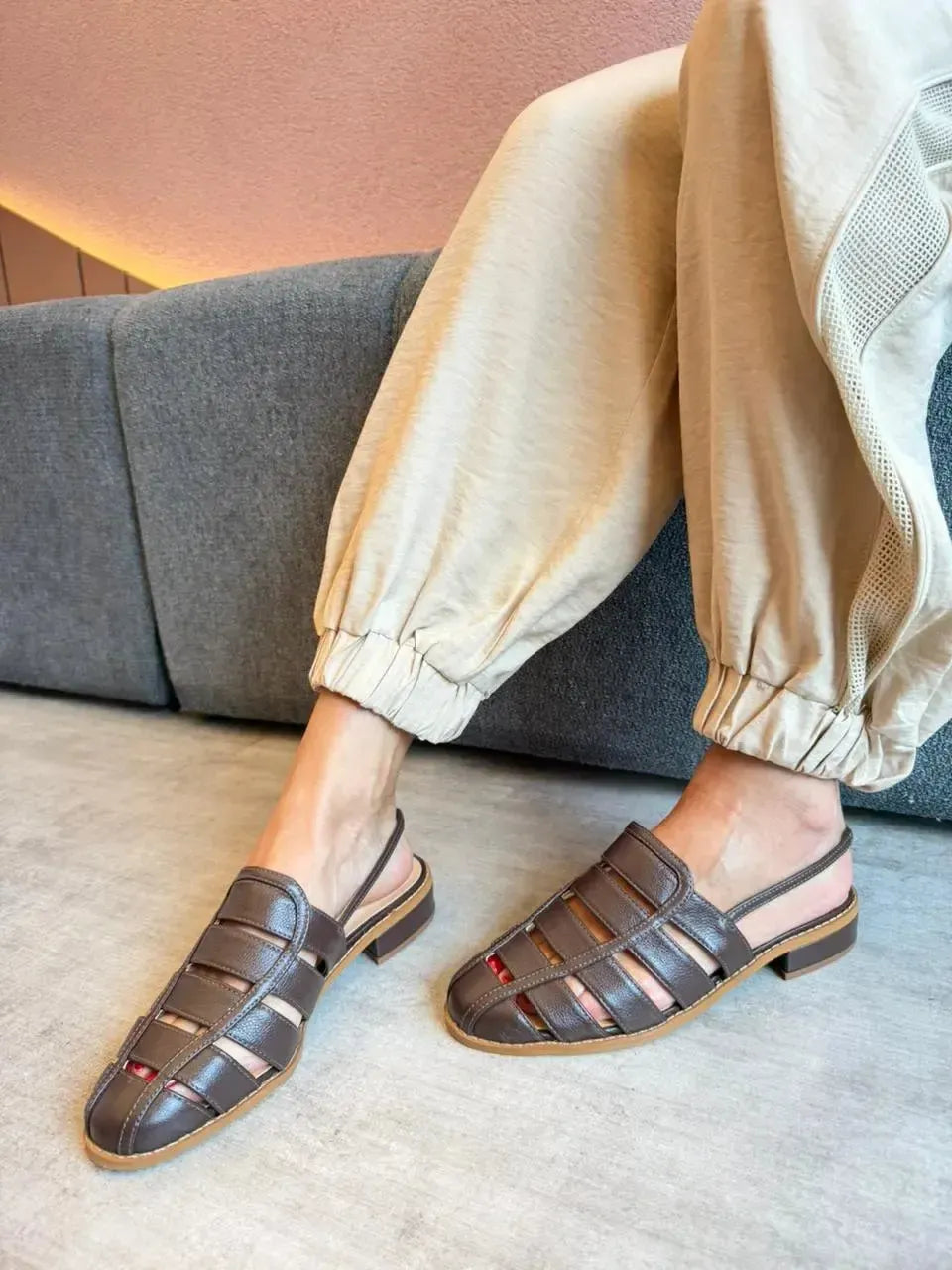 Slingback Clarice, Marrom