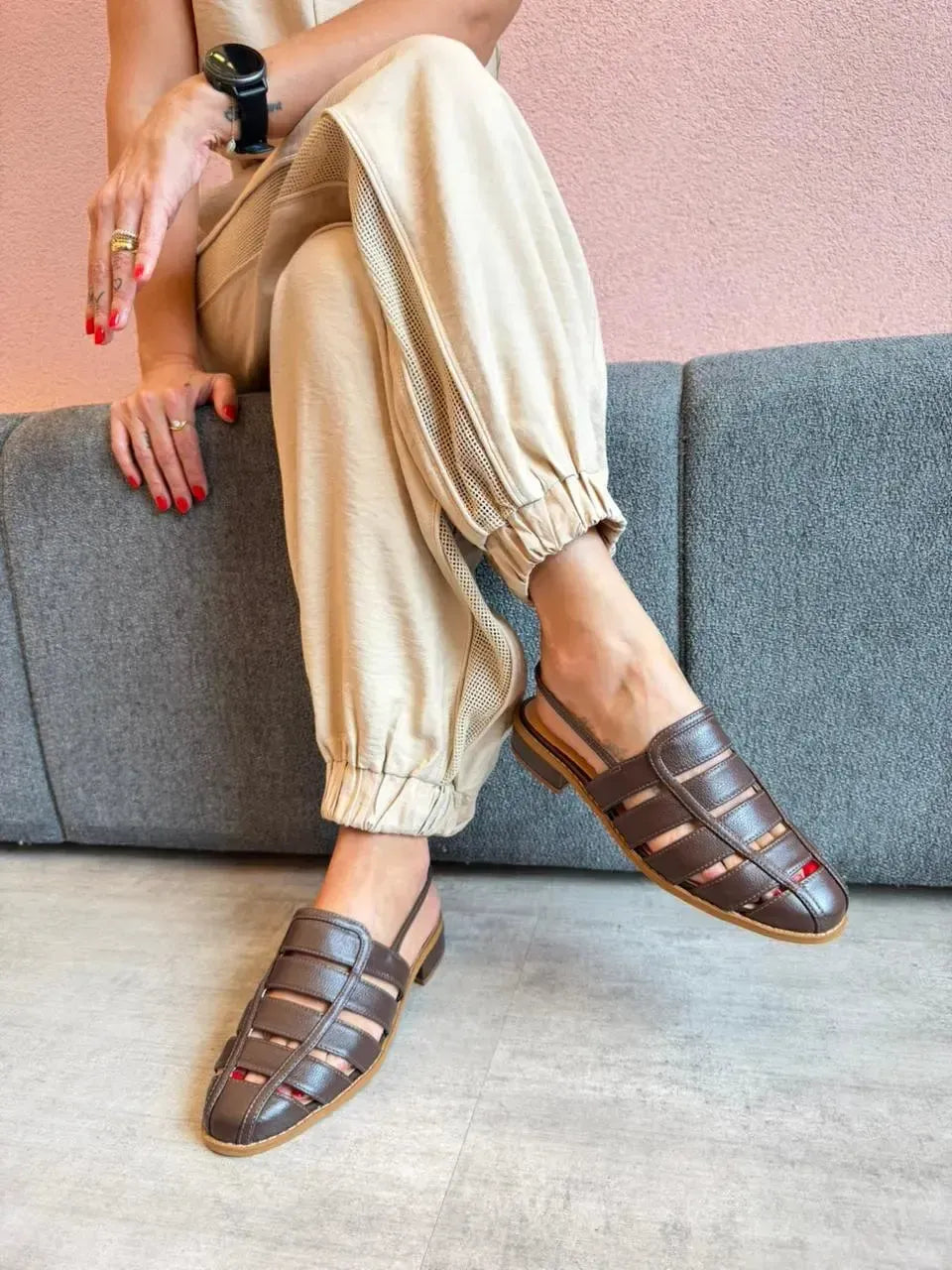 Slingback Clarice, Marrom