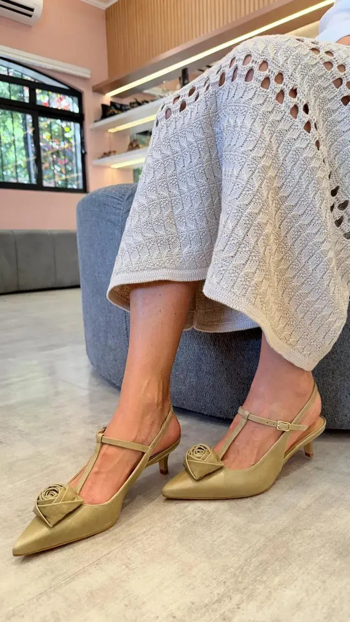 Slingback Jasmine, Verde Matcha