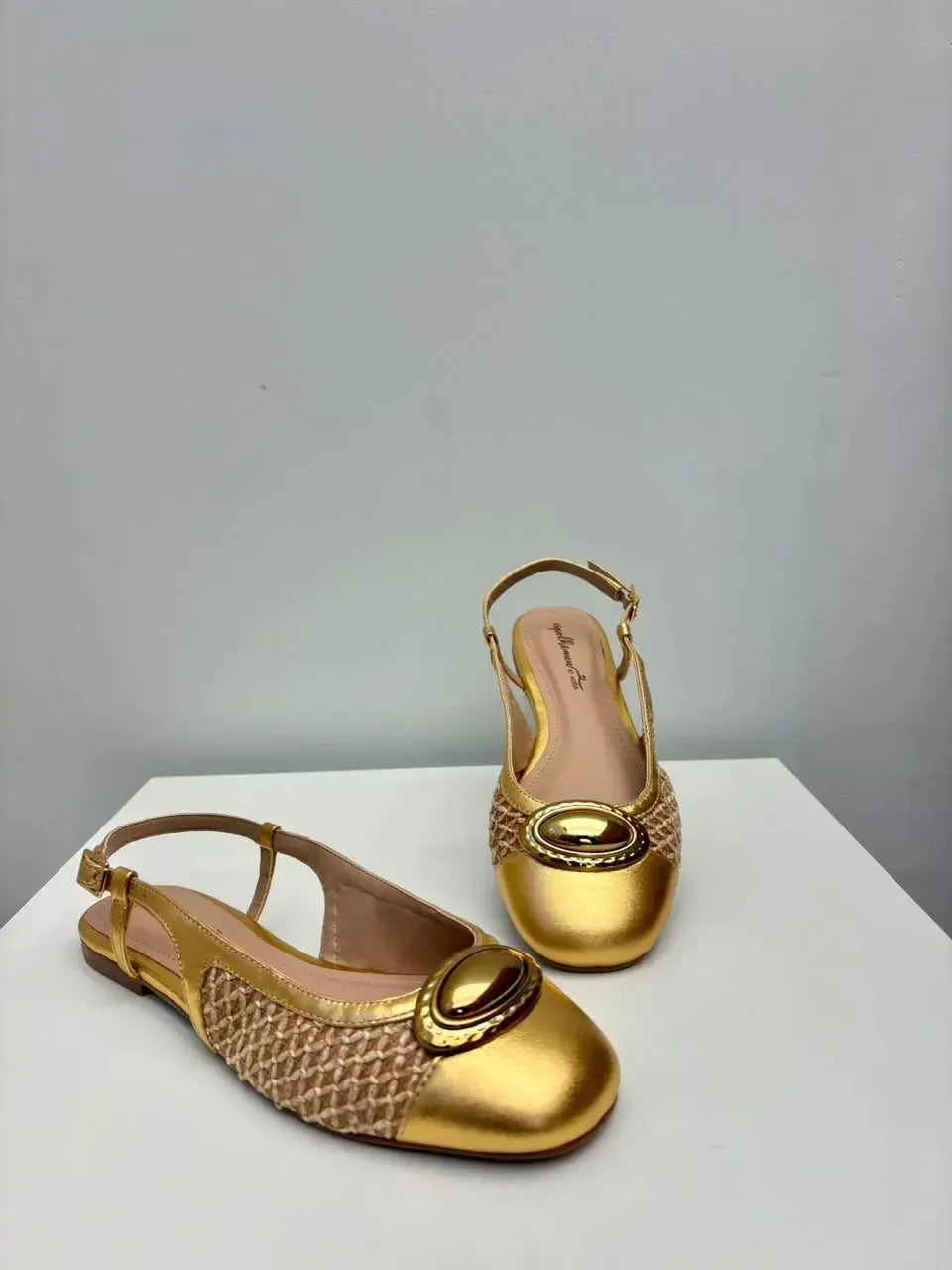Slingback Marcela, Dourada