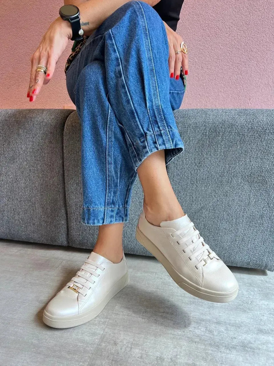 Tênis Raquel, Off Perolado