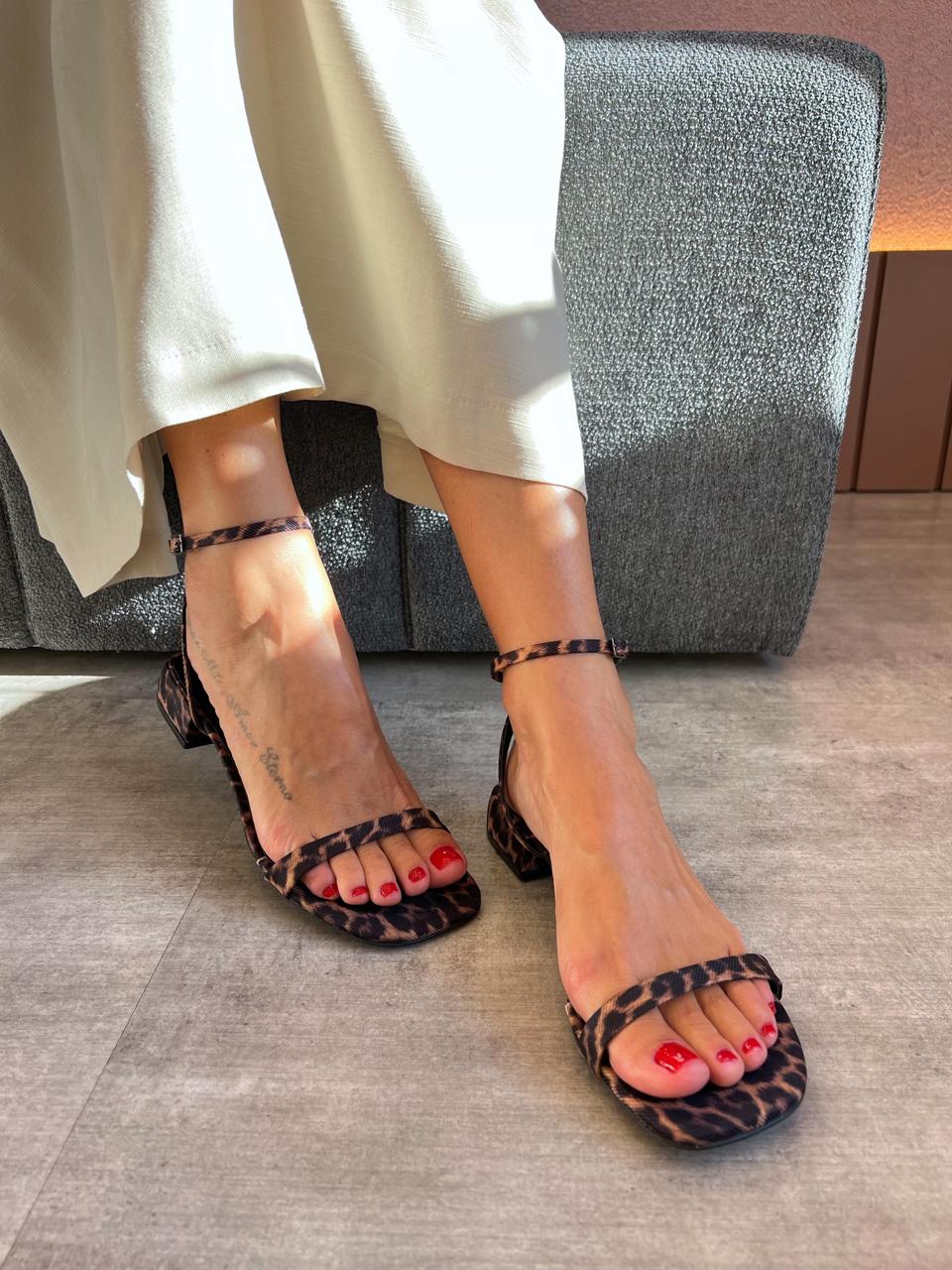 Sandália Maju, Animal Print