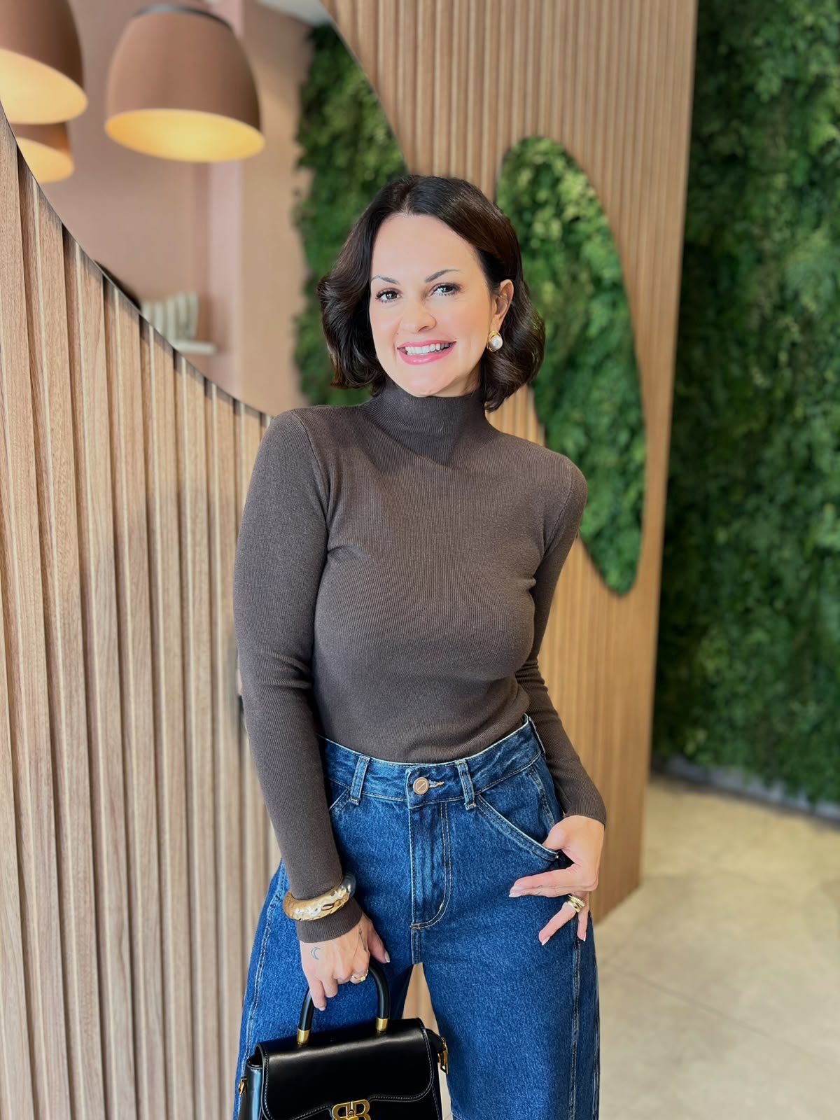Blusa Básica Modal, Marrom