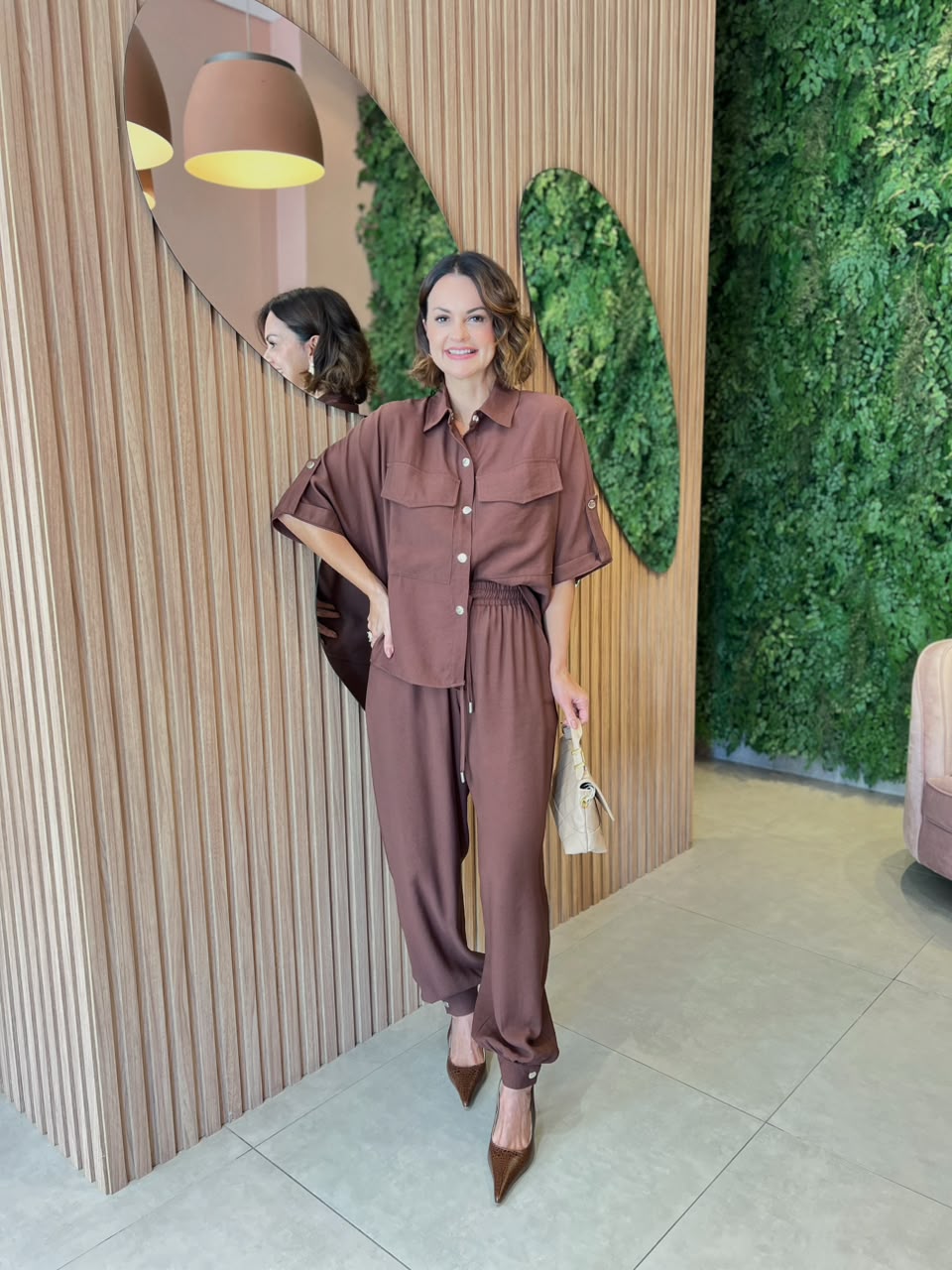 Conjunto Camisa + Calça Aladim, Marrom