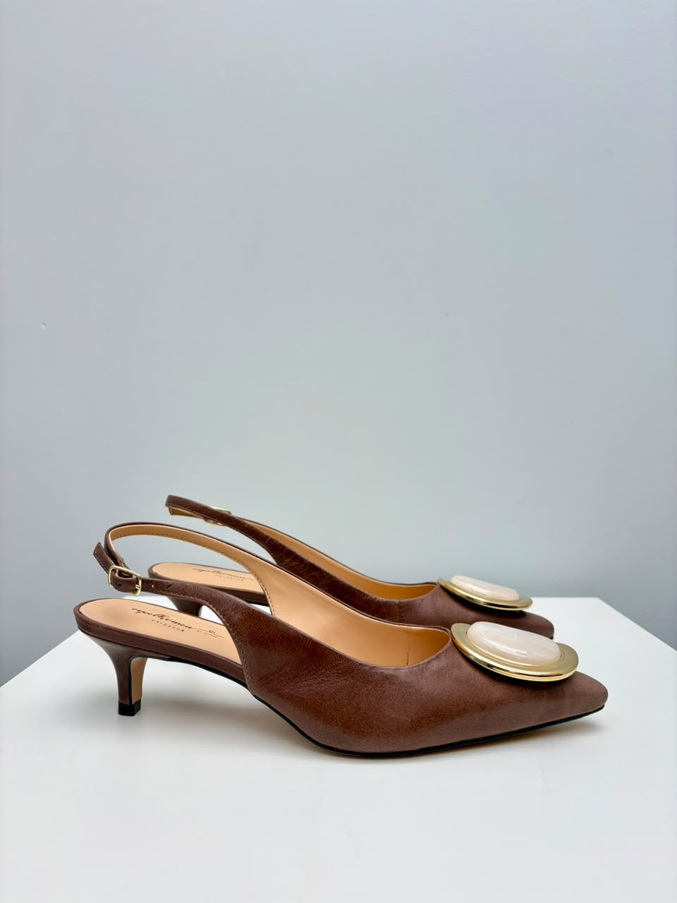 Scarpin Slingback Bárbara, Cappuccino