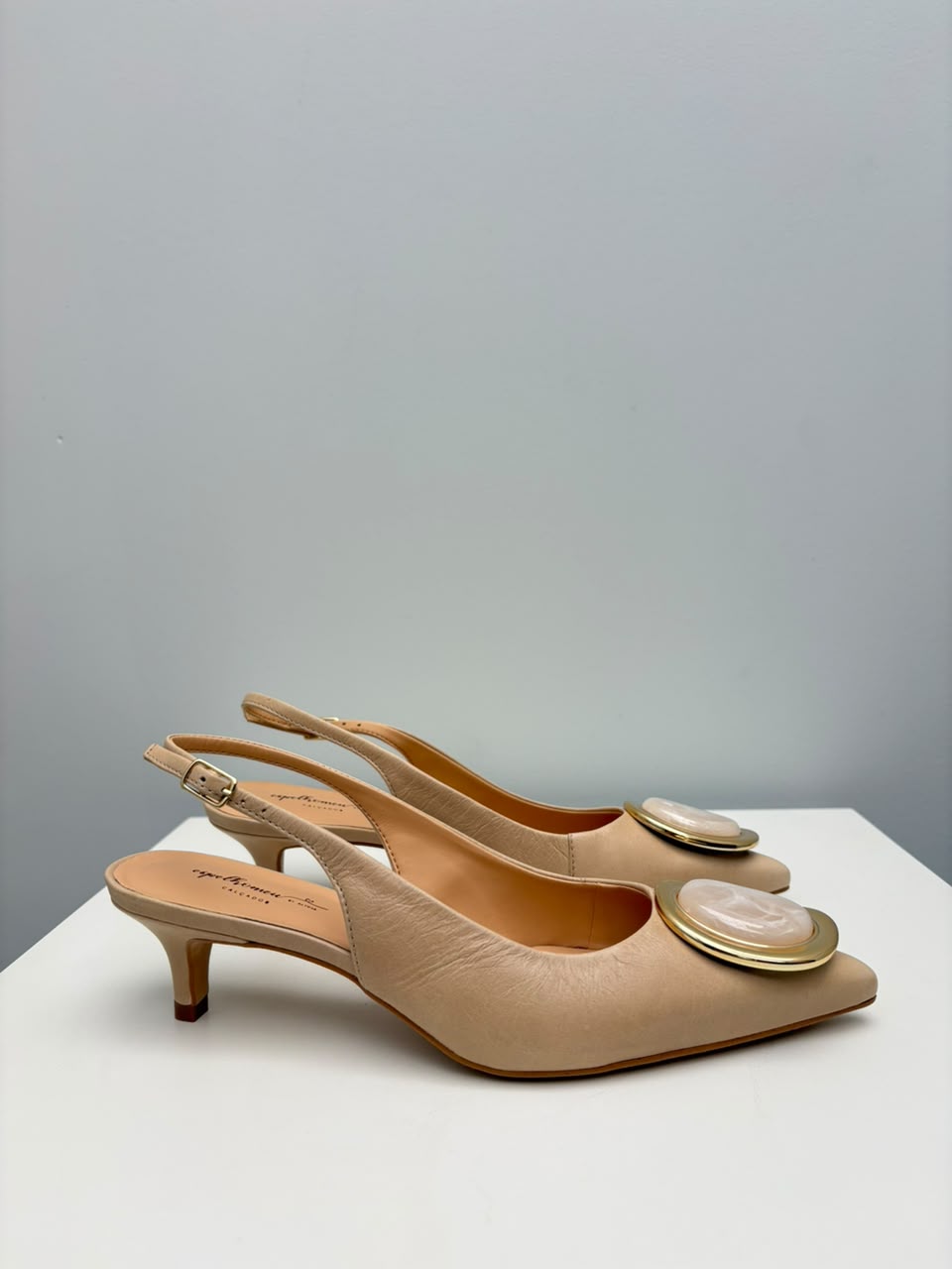 Scarpin Slingback Bárbara, Nude