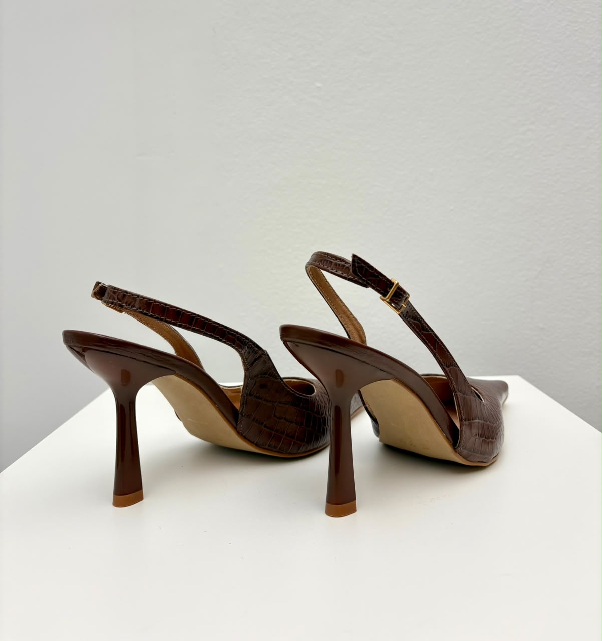 Scarpin Lorena, Croco Marrom