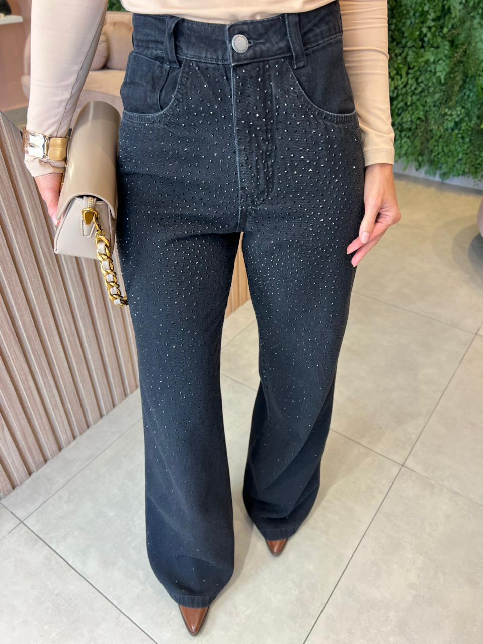 Calça Jeans Black com Brilho