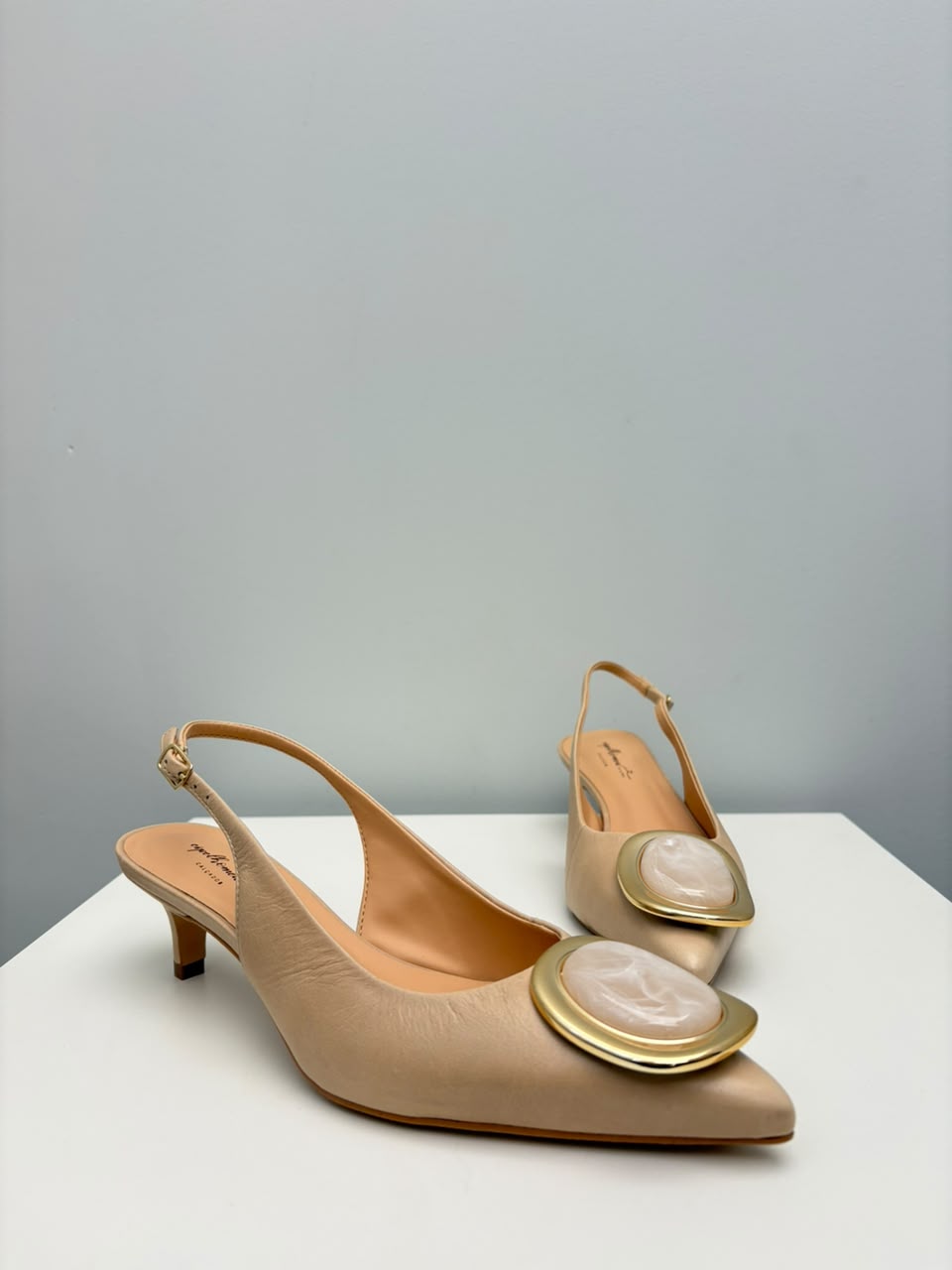 Scarpin Slingback Bárbara, Nude