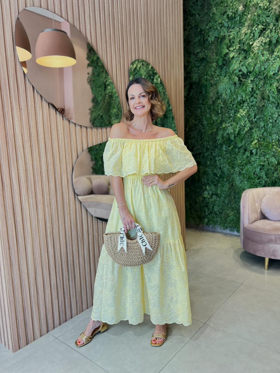Vestido Ciganinha em Lesie, Amarelo