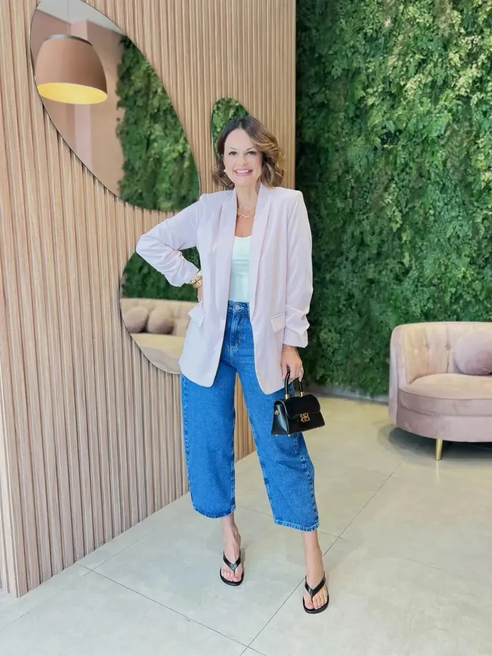 Blazer Forrado, Rosa Claro