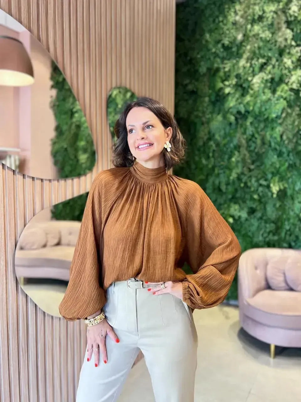 Blusa Ampla Lucy, Terracota