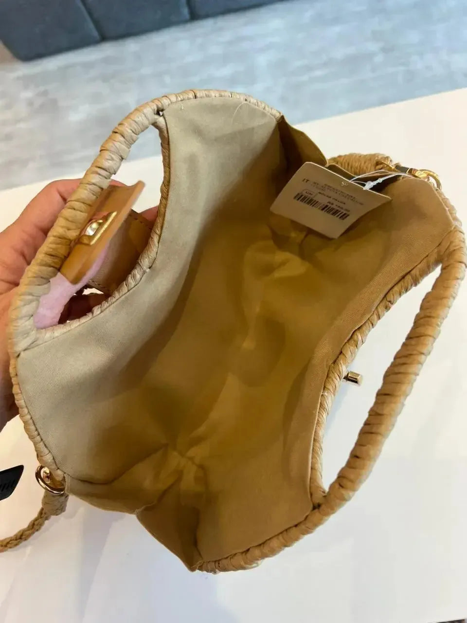 Bolsa Palha com Alça de Palha