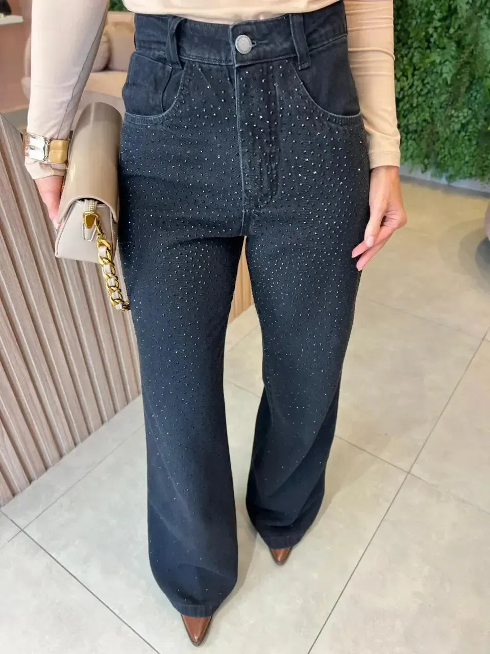 Calça Jeans Black com Brilho