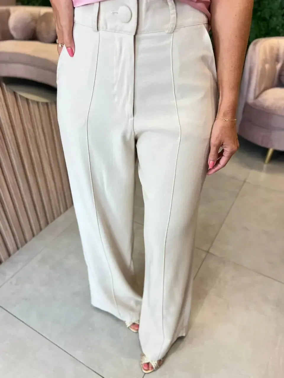 Calça Pantalona, Cru