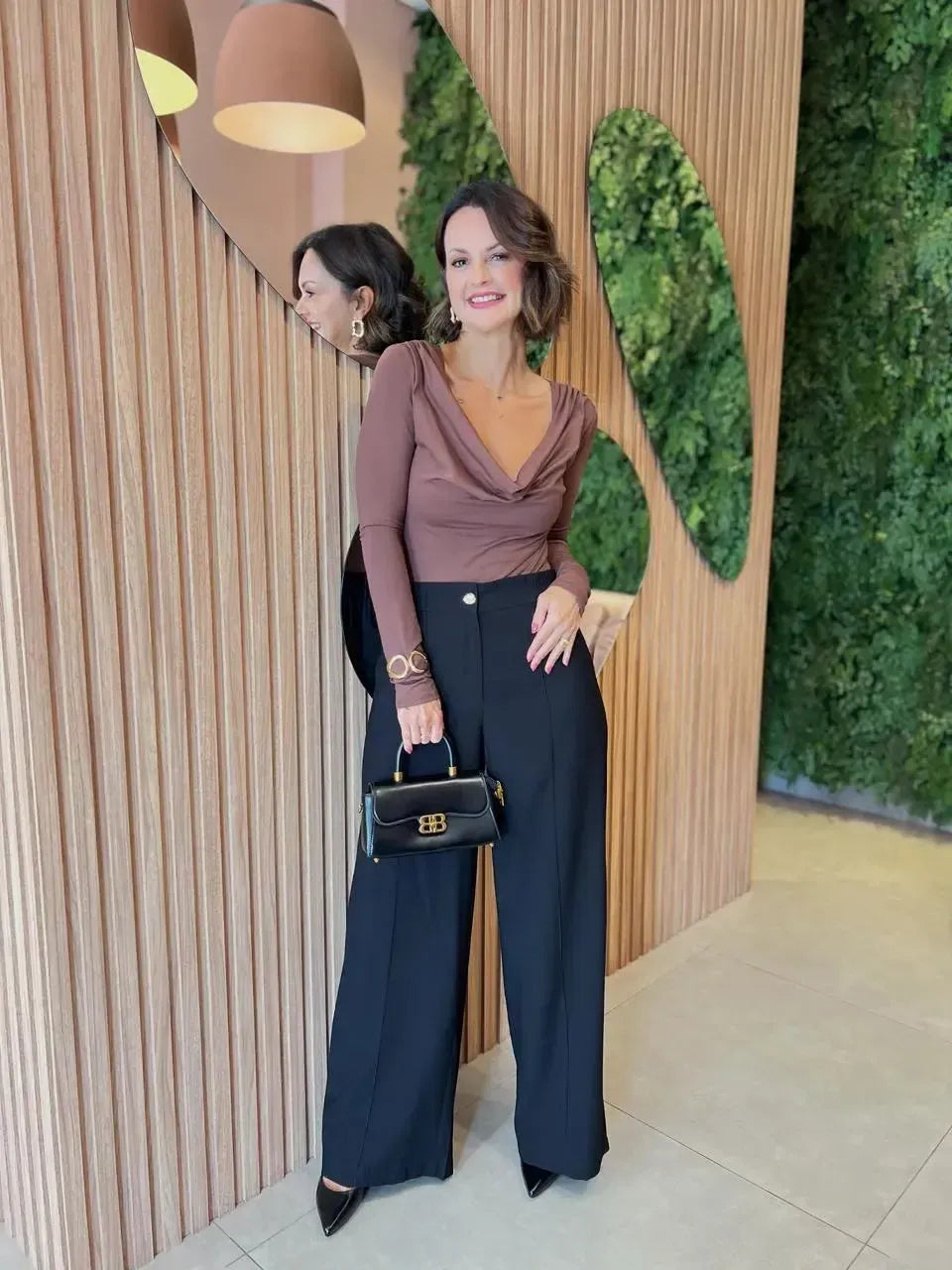 Calça Pantalona Marrante, Preta