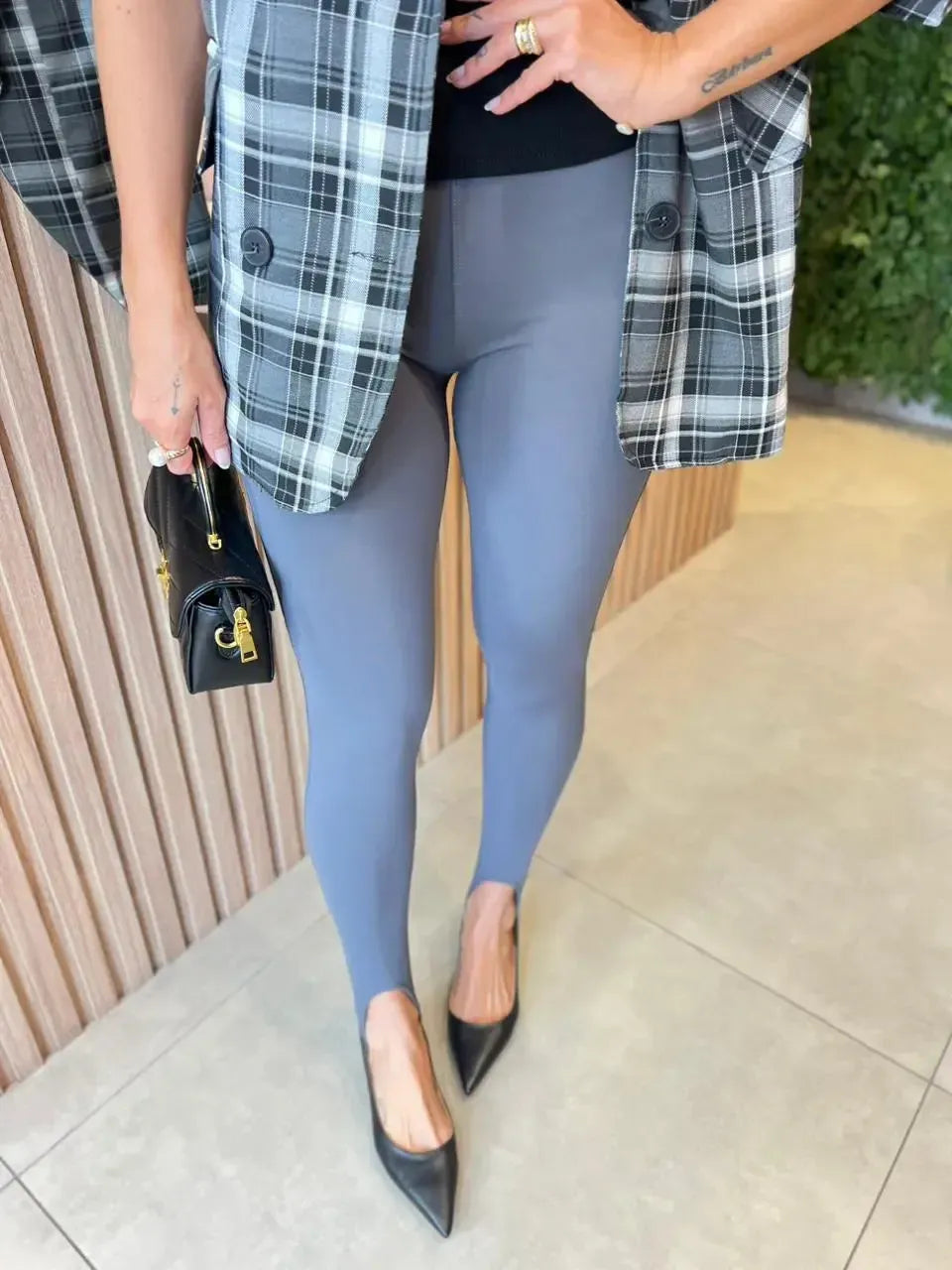 Calça Pezinho Flanelada, Cinza