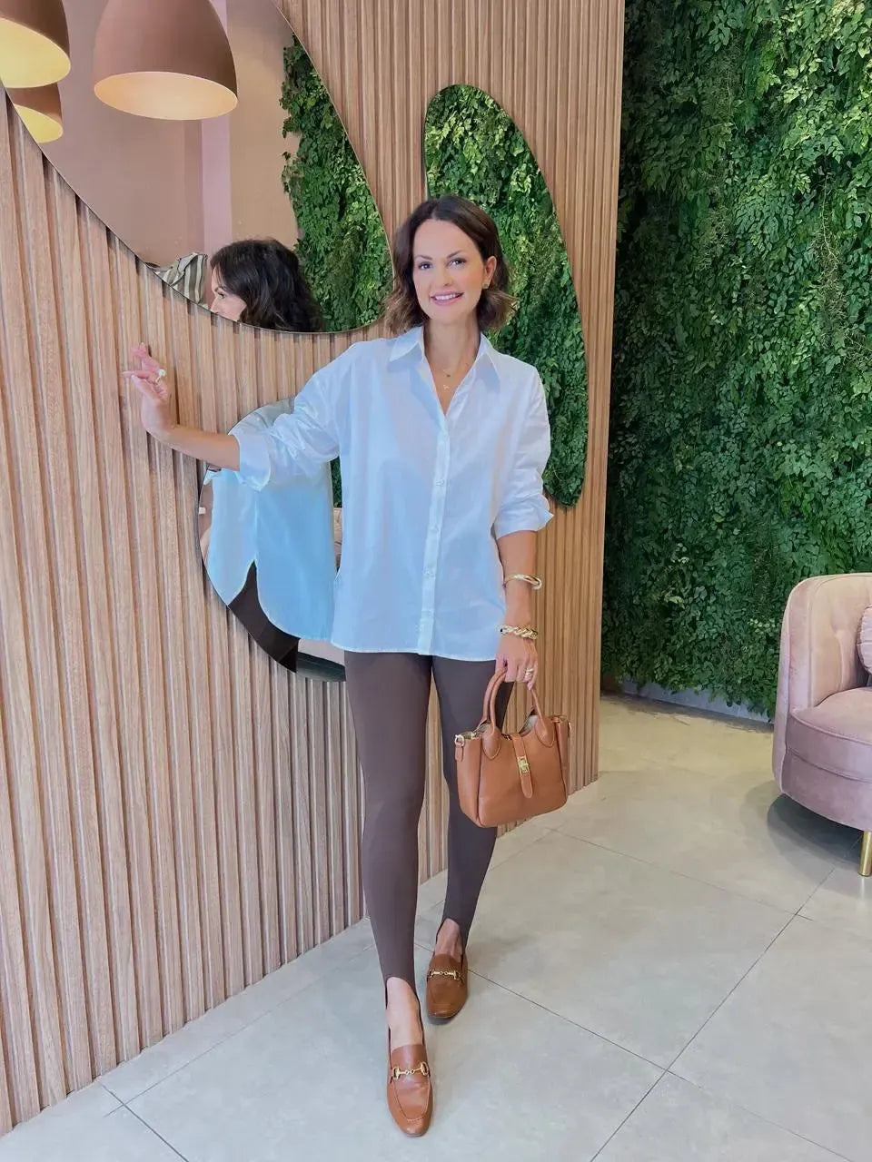 Calça Pezinho Flanelada, Marrom