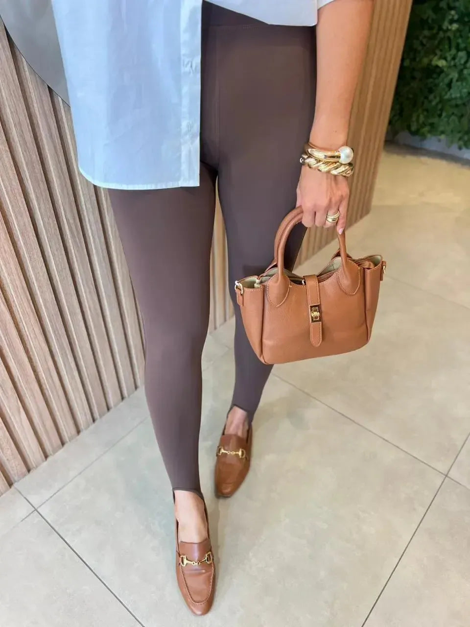 Calça Pezinho Flanelada, Marrom