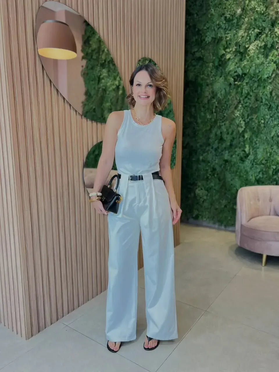 Calça com cinto, Off White