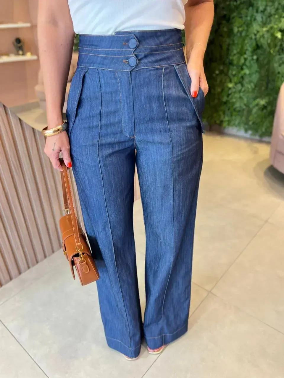 Calça jeans Pantalona
