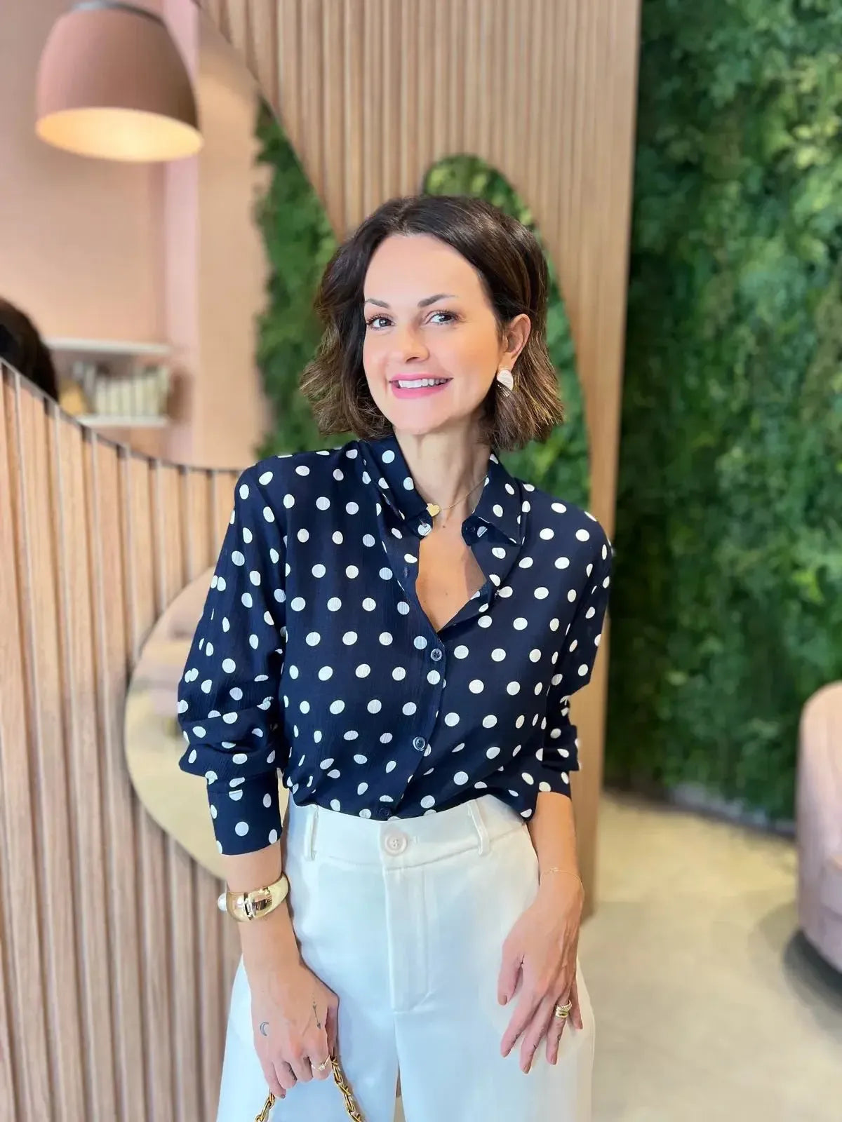 Camisa Poá Azul Marinho