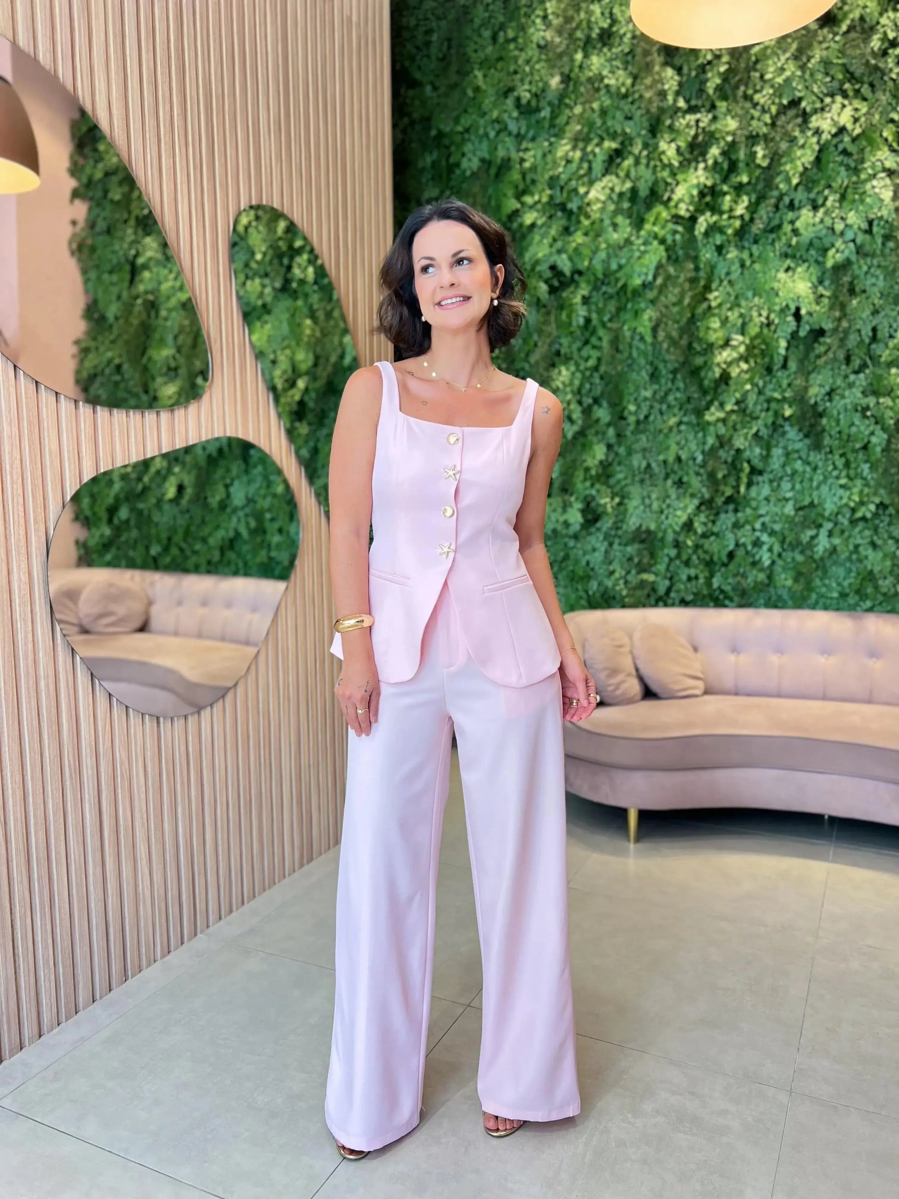 Conjunto Fundo do Mar Calça + Blusa, Rosa