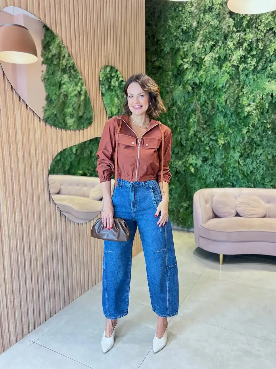 Jaqueta Bomber MO68, Terracota